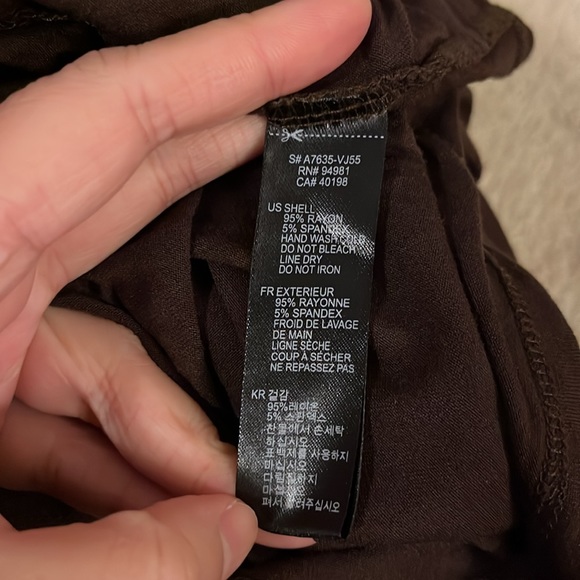 Forever 21 Brown Bubble Cap Sleeve Tie Waist Dress S - Picture 7 of 8